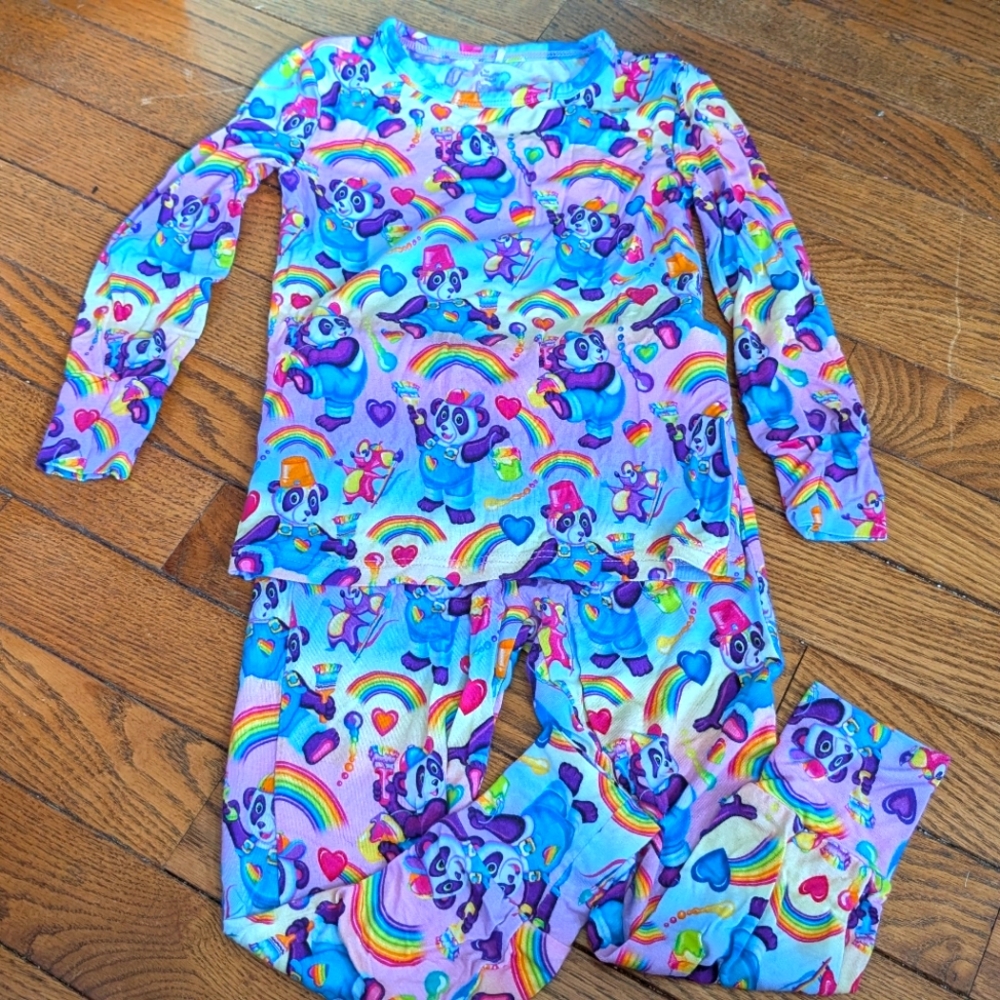 Posh Peanut 3T-4T Lisa Frank Painter Panda Bamboo Pajamas